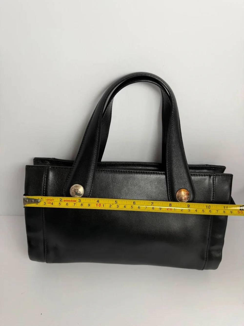 Vintage Longchamp Black Leather Handbag
